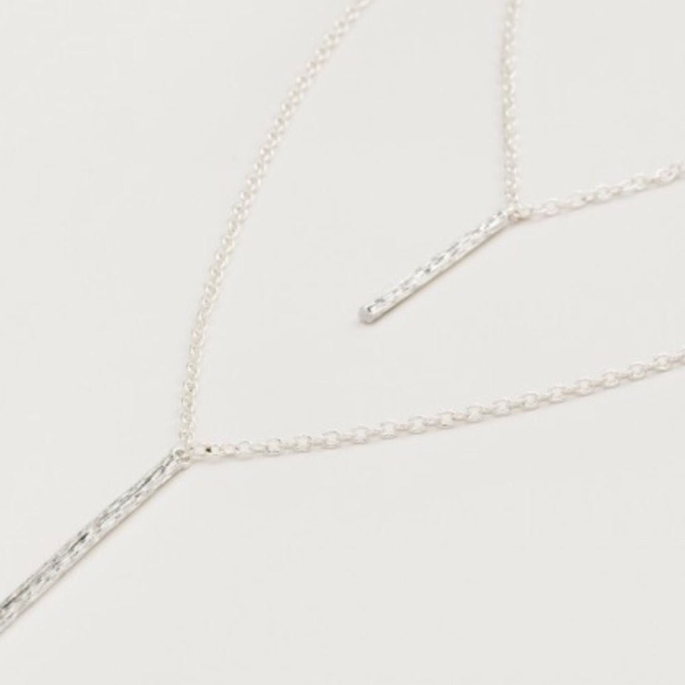 Gorjana Double Kiernan Silver Necklace NWT